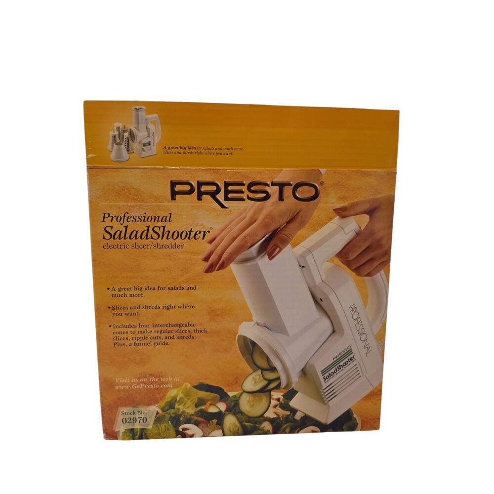 VTG Presto Professional Salad Shooter Model 02970 Electric Slicer Shredder NIB